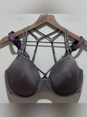 Marlies Dekkers Manjira Plunge Push-up Sparkly Silver Bra - Women’s Size 40DD